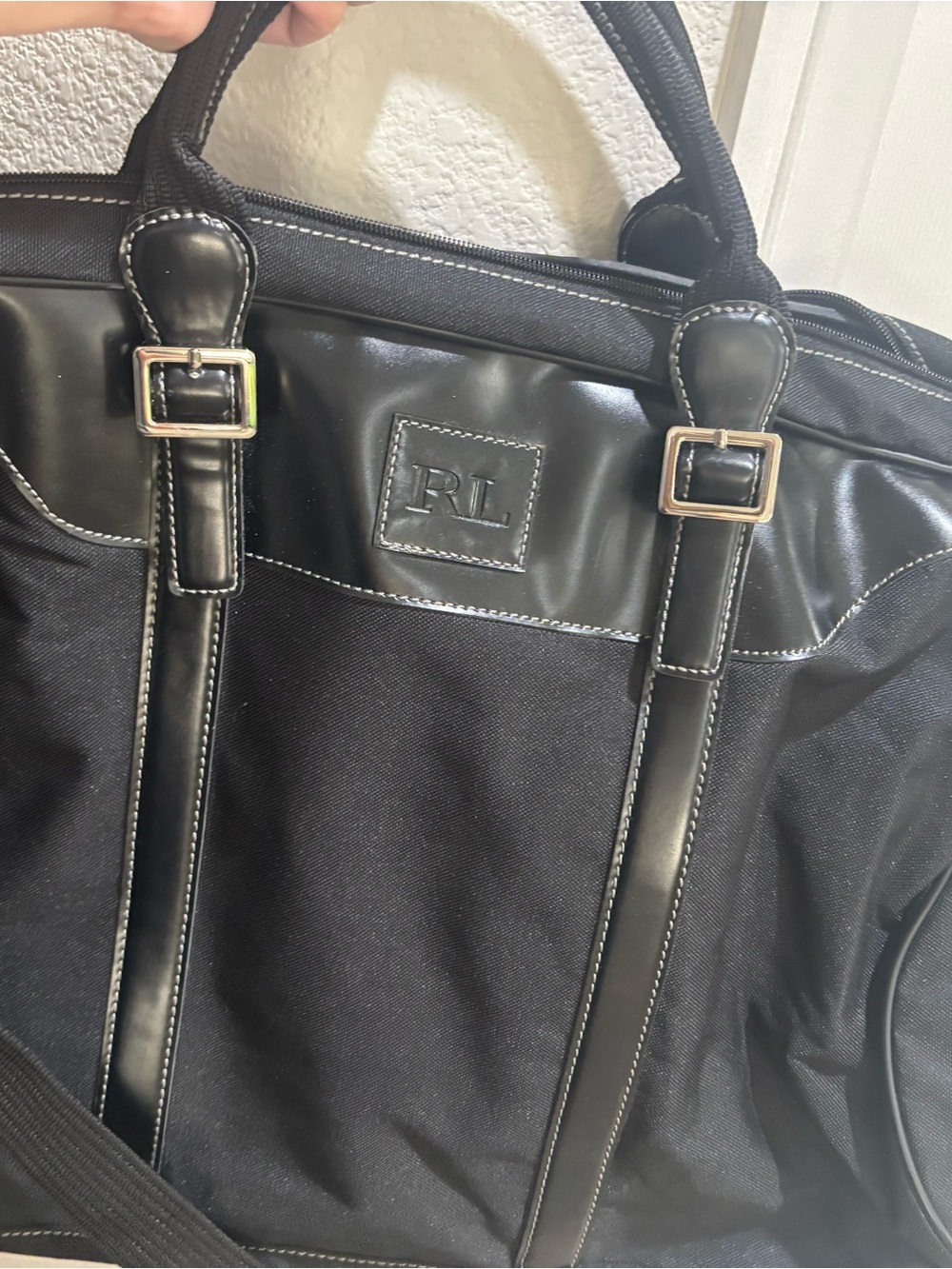BlackTravel Tote or Work bag or Overnight bag